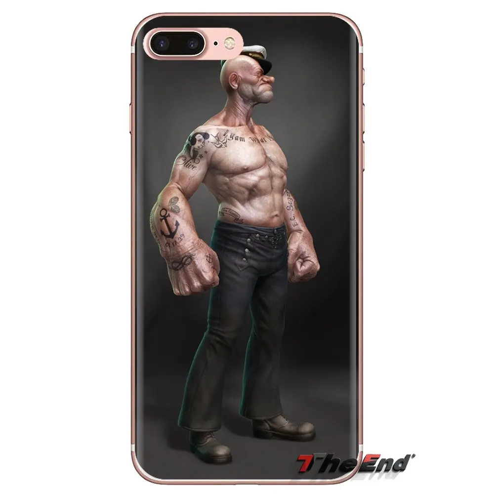Прозрачный чехол из ТПУ Popeye The Sailor Man обои для iPod Touch Apple iPhone 4 4S 5 5S SE 5C 6 6S 7 8 X XR XS Plus MAX -