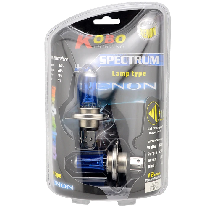 5sets/lot 2 x H4 Xenon Halogen Auto HeadLight Bulb Kit 5000K 12V 55W + Free Shipping | Автомобили и мотоциклы