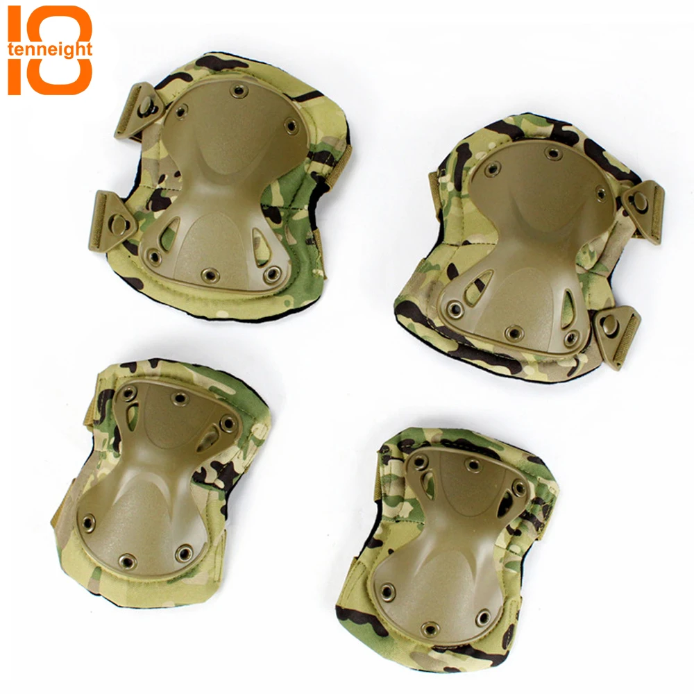 

TENNEIGHT Outdoors military tactical knee pads & elbow pads set CS sports hunting paintball shooting protective gear