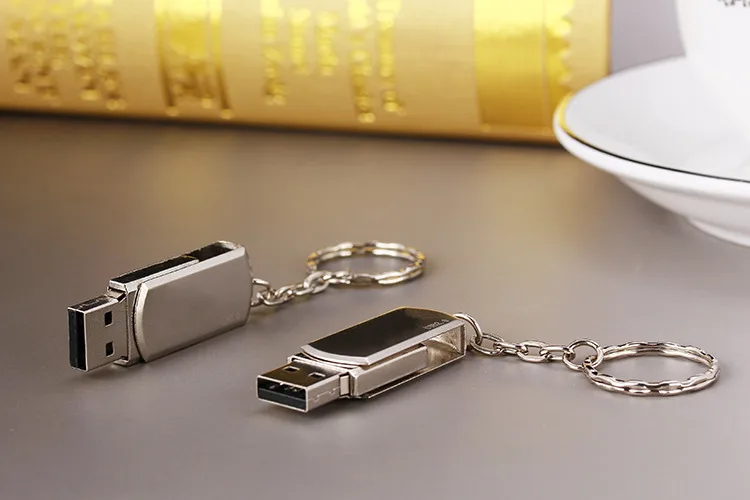 USB флеш накопитель 4 ГБ 8 16 32 64 Гб Золотой Серебряный usb 2 0 с кольцом для ключей карта