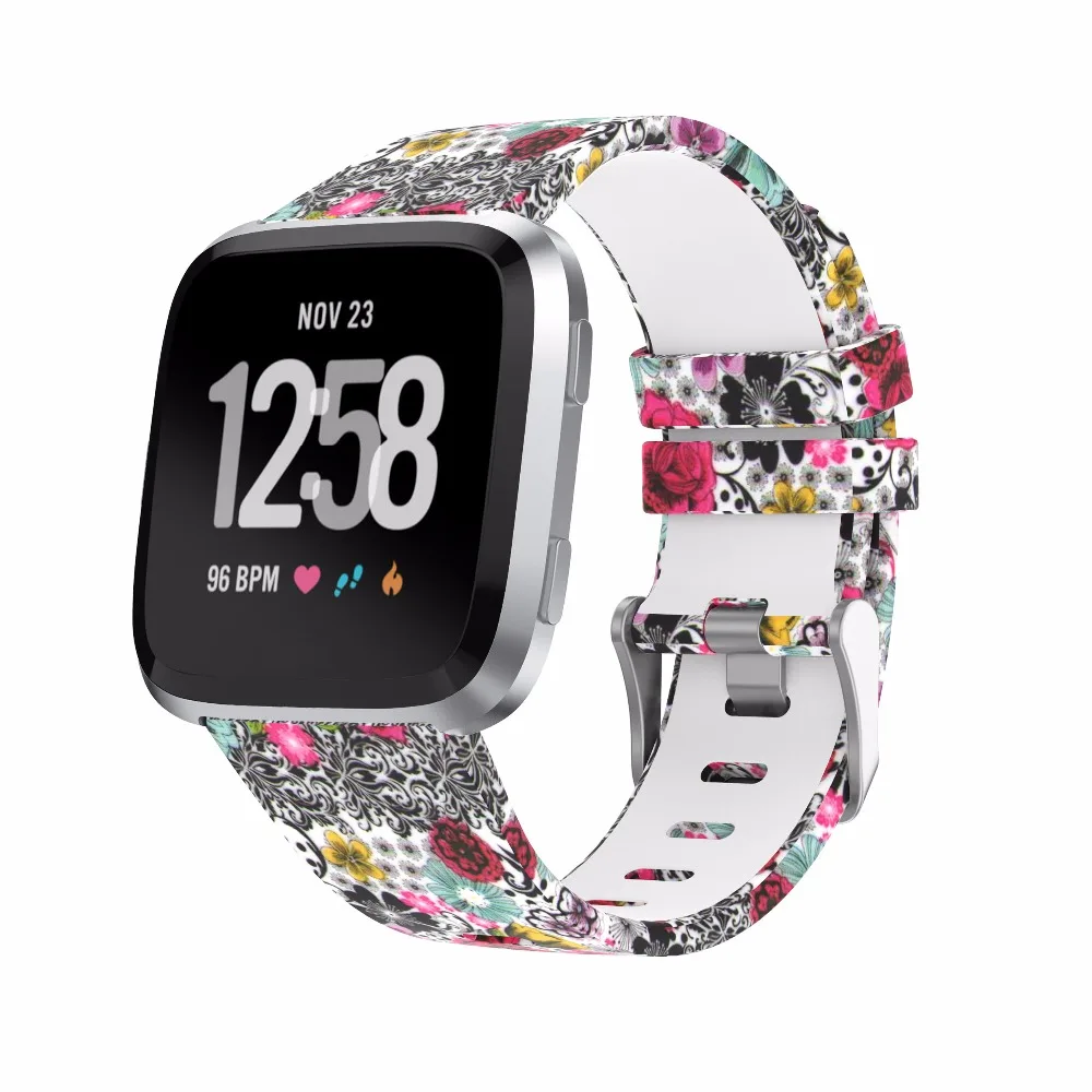 Bemorcabo для Fitbit Versa Bands милый цветочный сменный ремешок Браслет Смарт часы женщин и
