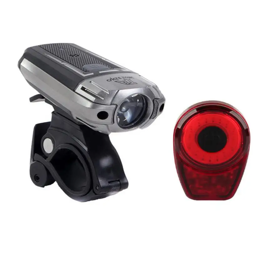 USB перезаряжаемая велосипедная фара + задний свет светодиодный цикл безопасный