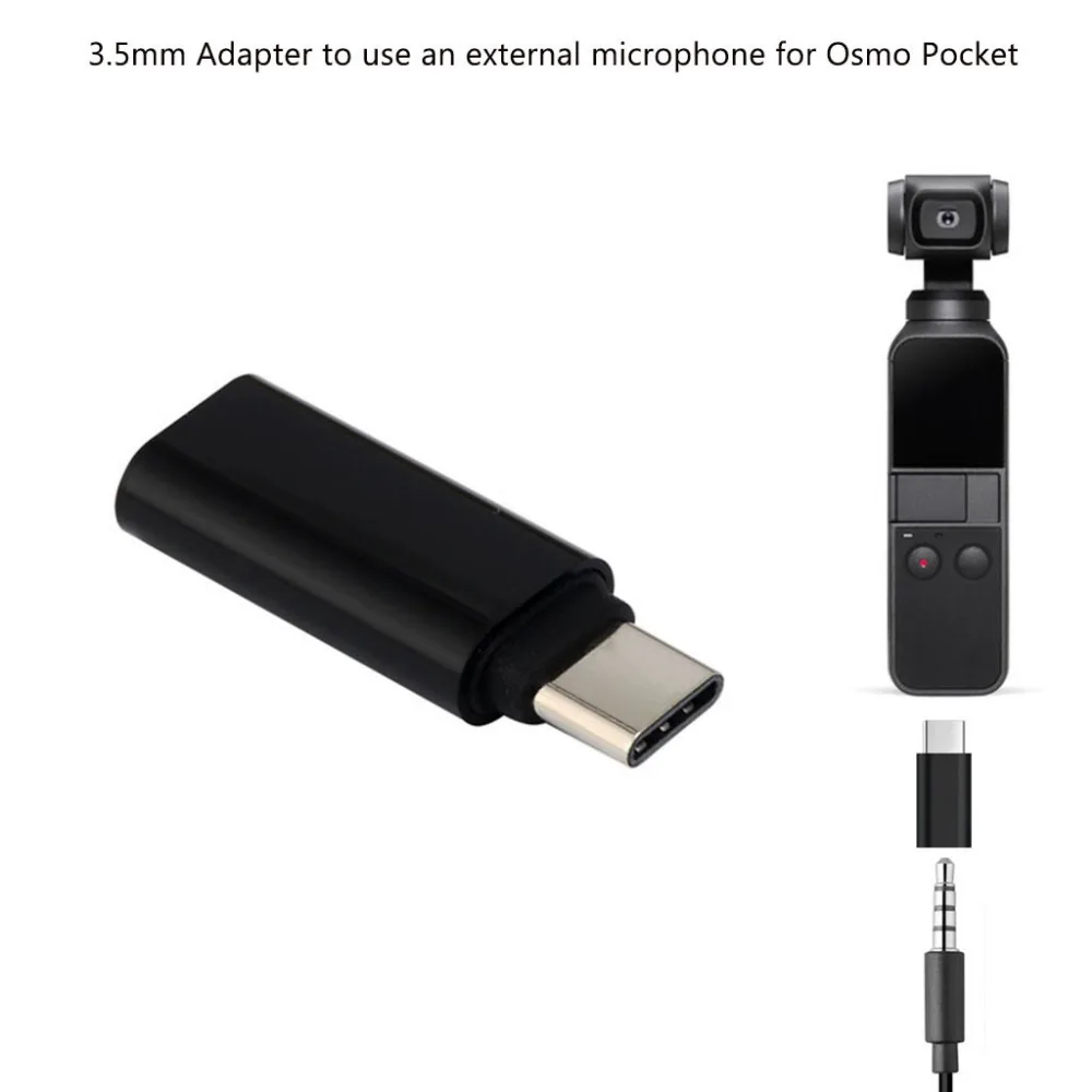 Тип C USB C до 3,5 мм аудио адаптер для внешнего микрофона для Osmo Pocket 3,5 мм аудио разъем для наушников микрофонный адаптер USB-C звук