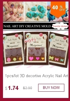 1 шт./лот, Модные прочные акриловые 3D насадки для маникюра, гелевые украшения для ногтей своими руками