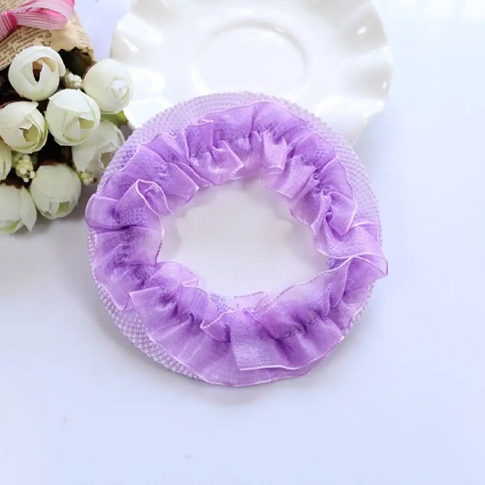 purple Высокое качество модные девушки, дети, ребенок Балет Танцы Фигурное катание Снуды волос Чистая булочка крышка черный головной убор аксессуары для укладки волос - Цвет: purple