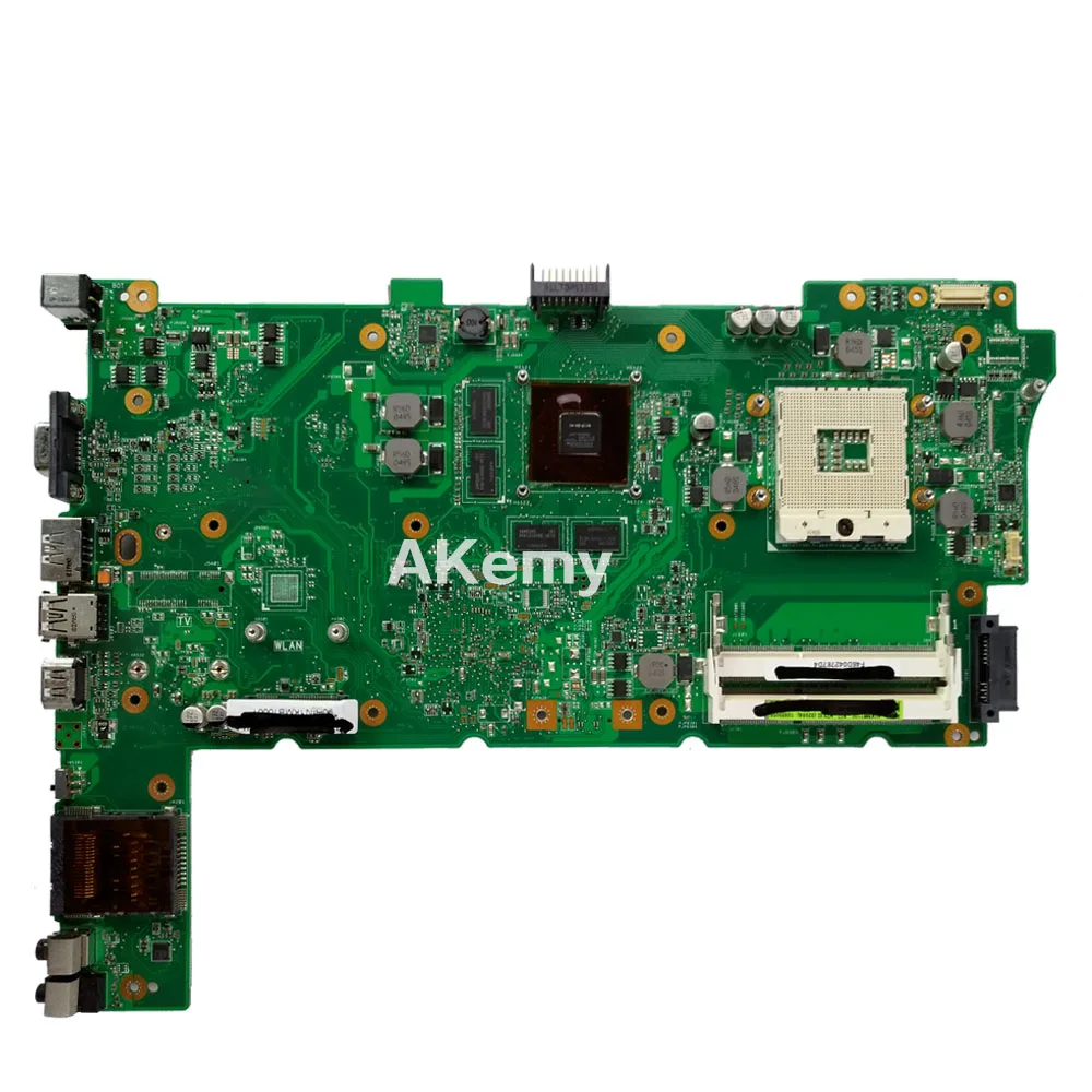 Akemy N73SM материнская плата для ноутбука REV.2.0 ASUS N73S N73SV 2 RAM слот с GT410M/2G Графический