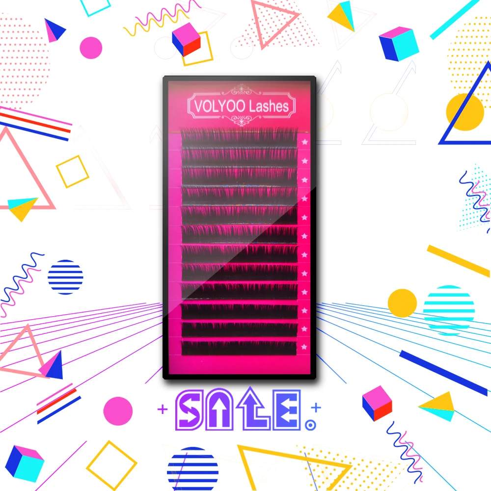 

VOLYOO Lashes 0.05 All sizes 10 pcs False Mink Material Eyelash Extension Free Shipping Thin and Soft Tray Lashes Extensions