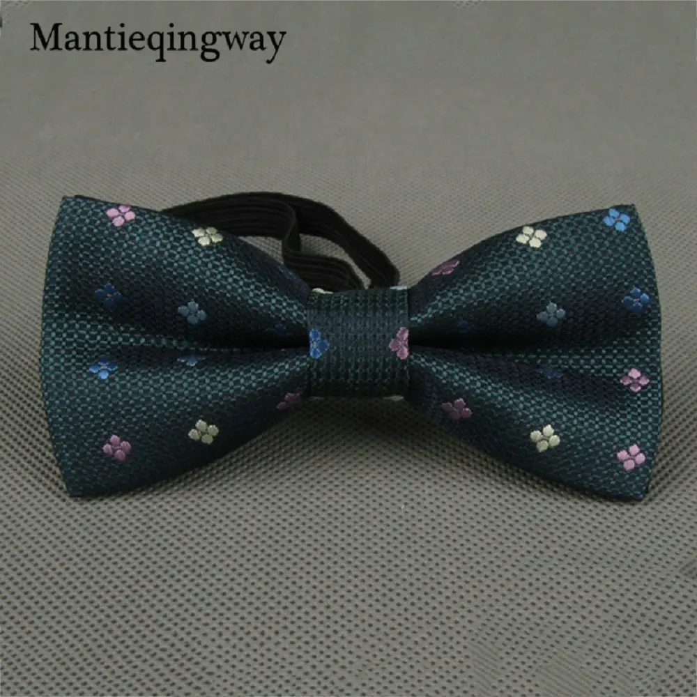 Mantieqingway полиэстер детей с бантом в полоску и горошек дети лук Галстуки печатных тощий лук галстук Gravatas воротник галстук для ребенка партия Галстуки - Цвет: 018