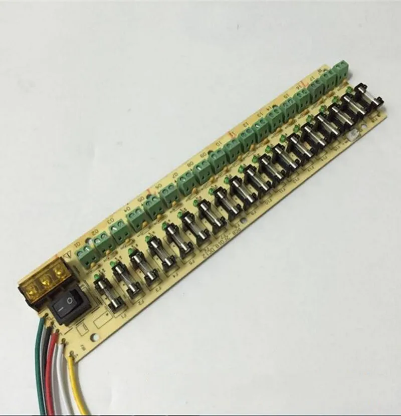 18 электрическая Проводная плата 18CH PCB терминал с предохранителем для 12В 15A 20A 30A