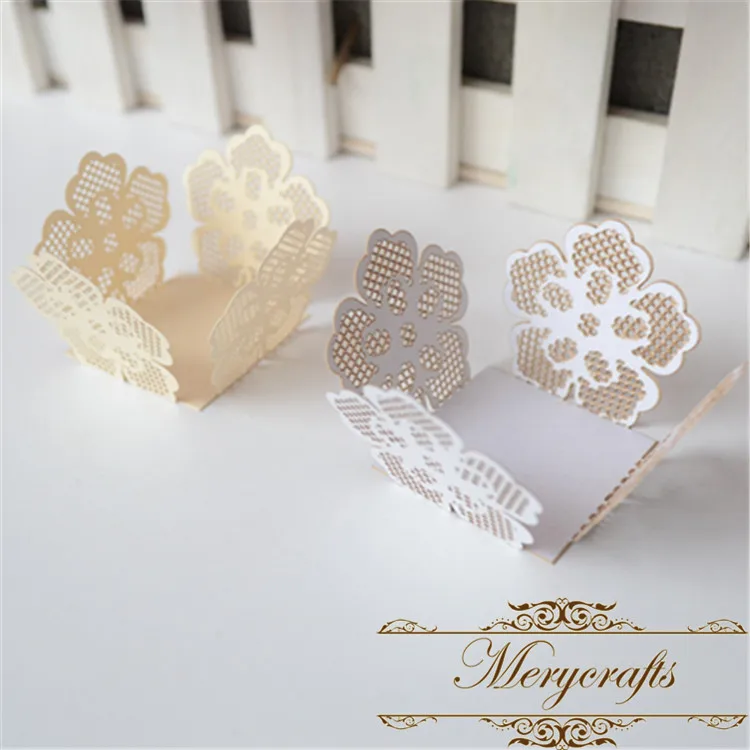 Свадебный цветок держатель для шоколадной бумаги лазерная резка роскошные