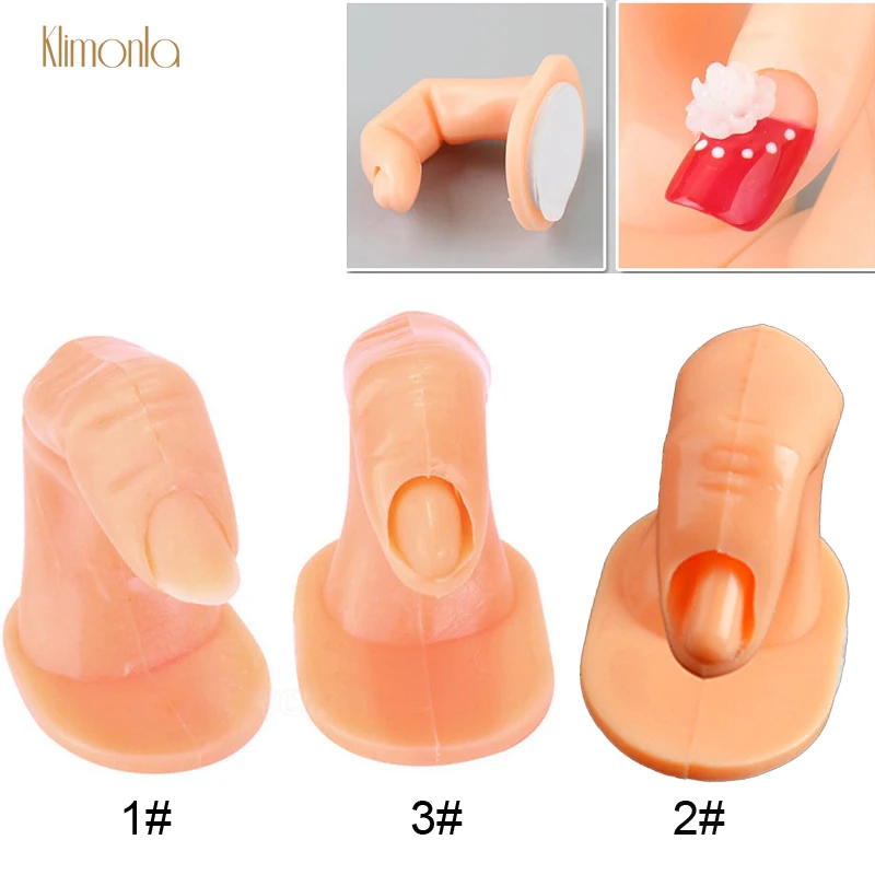 

5pcs Plastic False Finger Model Nail Art Fake Hand Fingers Practice Training UV Gel Manicure Display Tools For Salon