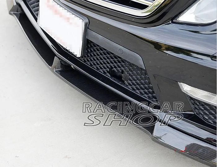 REAL CARBON FIBER V TYPE FRONT LIP SPOILER FOR BENZ W212 E-CLASS E200 E260 E300 E350 E550 E63 AMG BUMPER M045 | Автомобили и