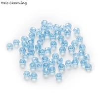 50 piece lake blue ab color crystal glass rondelle quartz faceted beads for handmade making bracelet necklaces diy 4 8mm