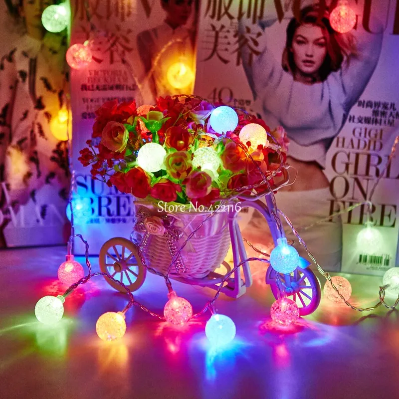 5 м 10 шары с пузырьками светодиодные гирлянды сказочные огни Luces Led Para Fiestas