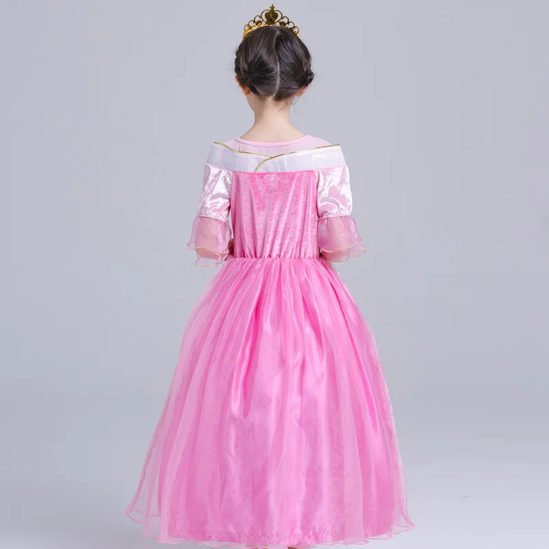 Gilr Princess Aurora Dress up Beauty and the Beast Auraro Cosplay Costume Children Halloween Christmas Party Clothing Fantasy | Детская