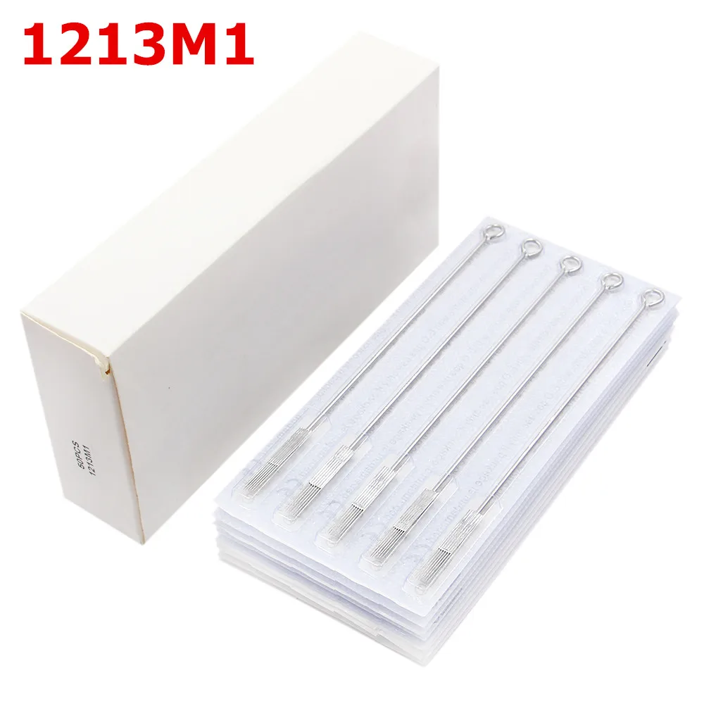 

100PCS Pro Tattoo Needles 0.35mm 1213M1 Disposable Sterile Standard Single Magnum Tattoo Needle Free Shipping