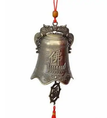 Bronze statue copper Tongzhong bell wind chimes safe clock lucky evil feng shui products | Дом и сад