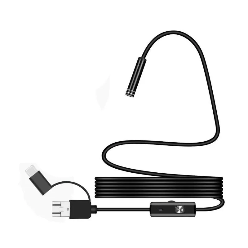 Камера-Эндоскоп 5 мм 3 в 1 USB водостойкая IP67 6 светодиодов | Инструменты