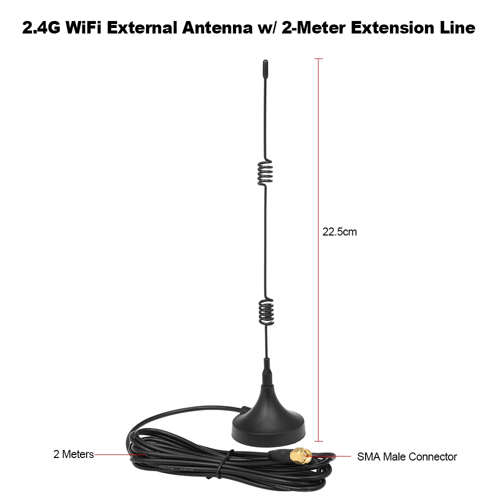 2 4 GHz WiFi Внешняя антенна 7dBi SMA мужской разъем w/ метра Расширение линии базы для