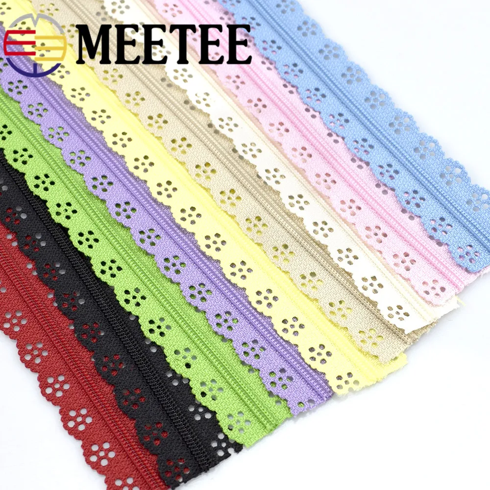 5 ярдов Meetee 3 # красочные кружевные нейлоновые молнии для сумок ручной работы