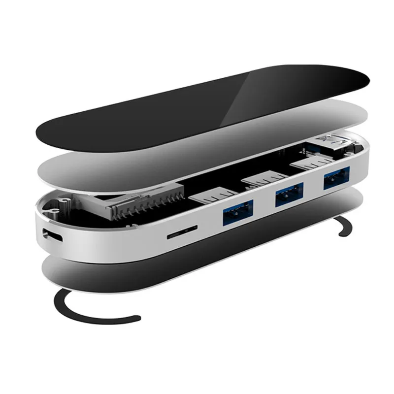 USB Type C Adapter HUB Combo dongle converter High Speed Transmission Thunderbolt 3 dock station for Macbook Pro 13 15 | Электроника