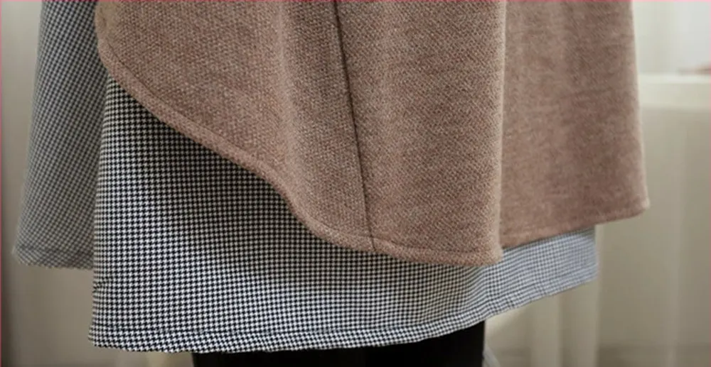 Весенне осенние женские платья повседневная трикотажная Базовая рубашка из