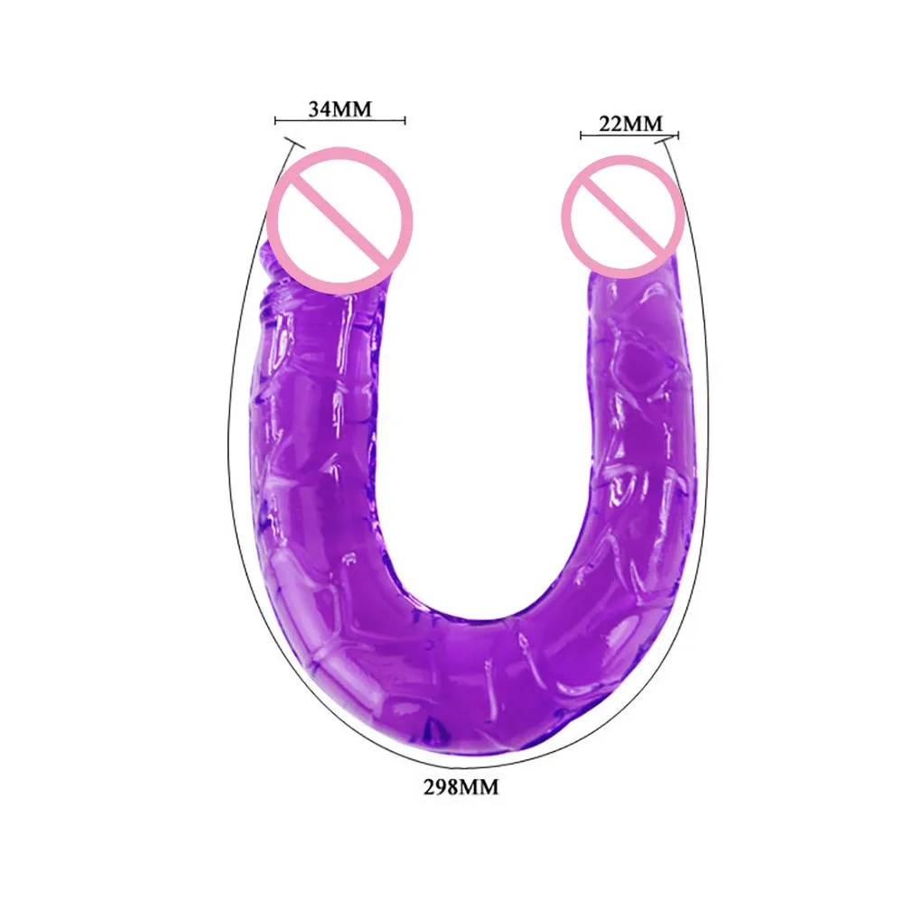 2016 реалистичный двухсторонний фаллоимитатор большой мягкий гибкий пенис с двумя