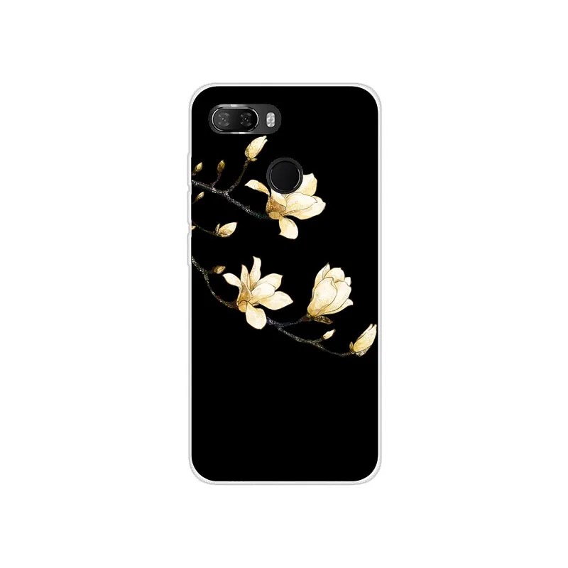 Lenovo K5 play Case Silicon chrysanthemum Painting Soft TPU Back Cover for Phone protect Bags shell |