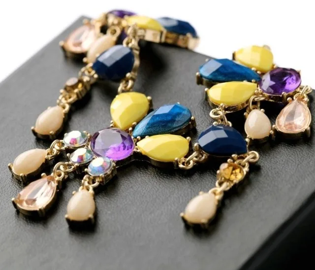 Fashion 2014 New Arrival Multicolor Bohemia water droplets Choker Statement Necklace &amp Pendant For Women | Украшения и