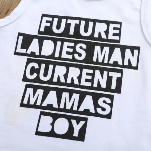 Citgeett/летние топы для новорожденных мальчиков на день матери и ребенка Жилет