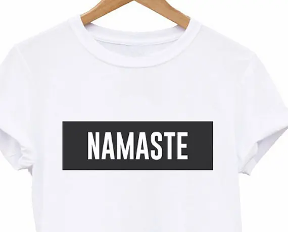 Футболка Namaste Tumblr рубашка хиппи одежда Пилатес moletom do tumblr футболка унисекс модные