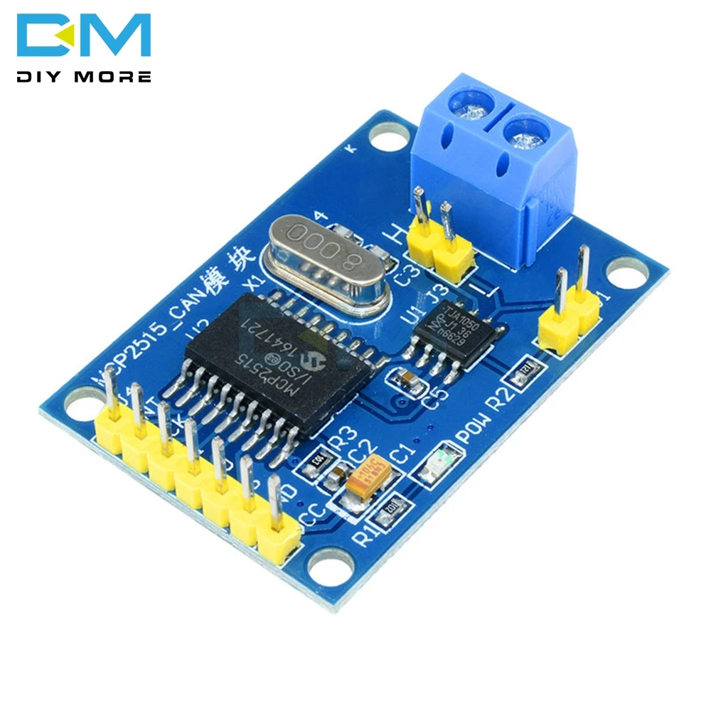 Модуль CAN Bus MCP2515 TJA1050 модуль приемника SPI для Arduino Поддержка V2.0B DC 5V интерфейс 120