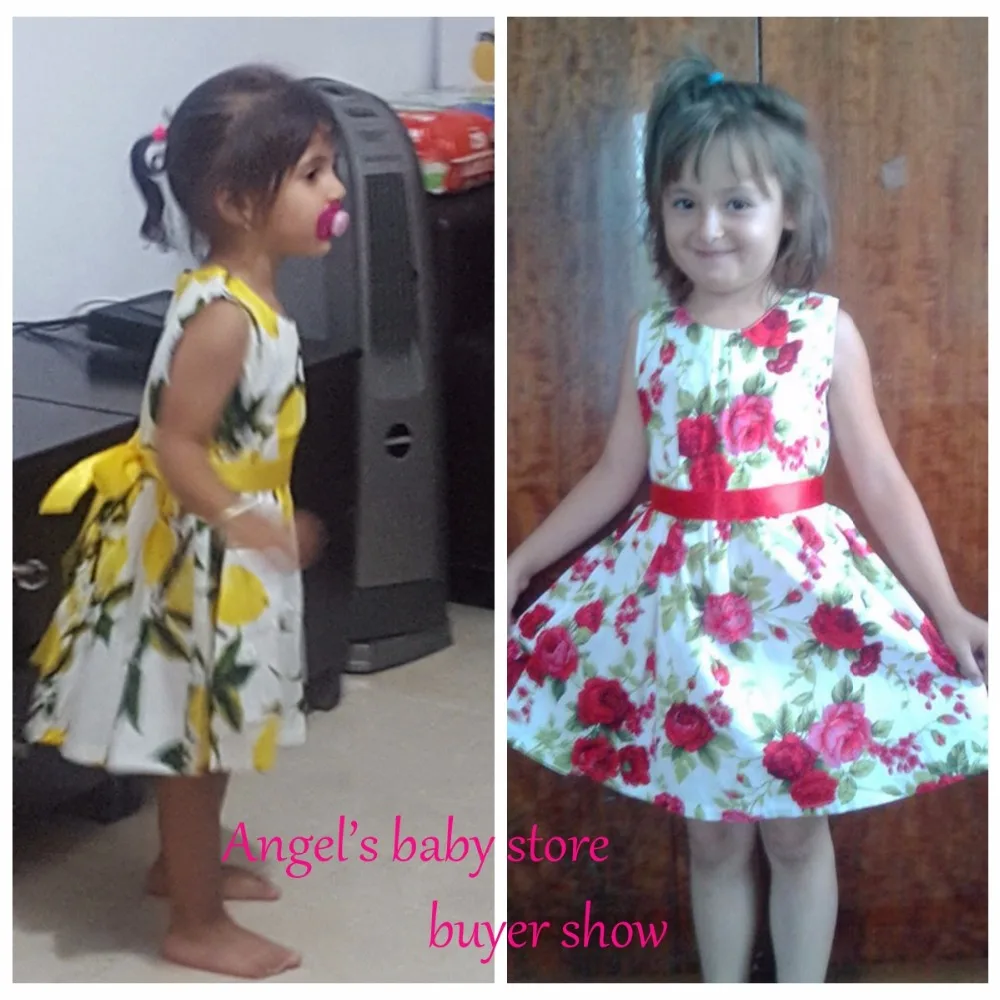 платья для девочек хлопок Цветок одежда платье летнее безрукавный принцесса