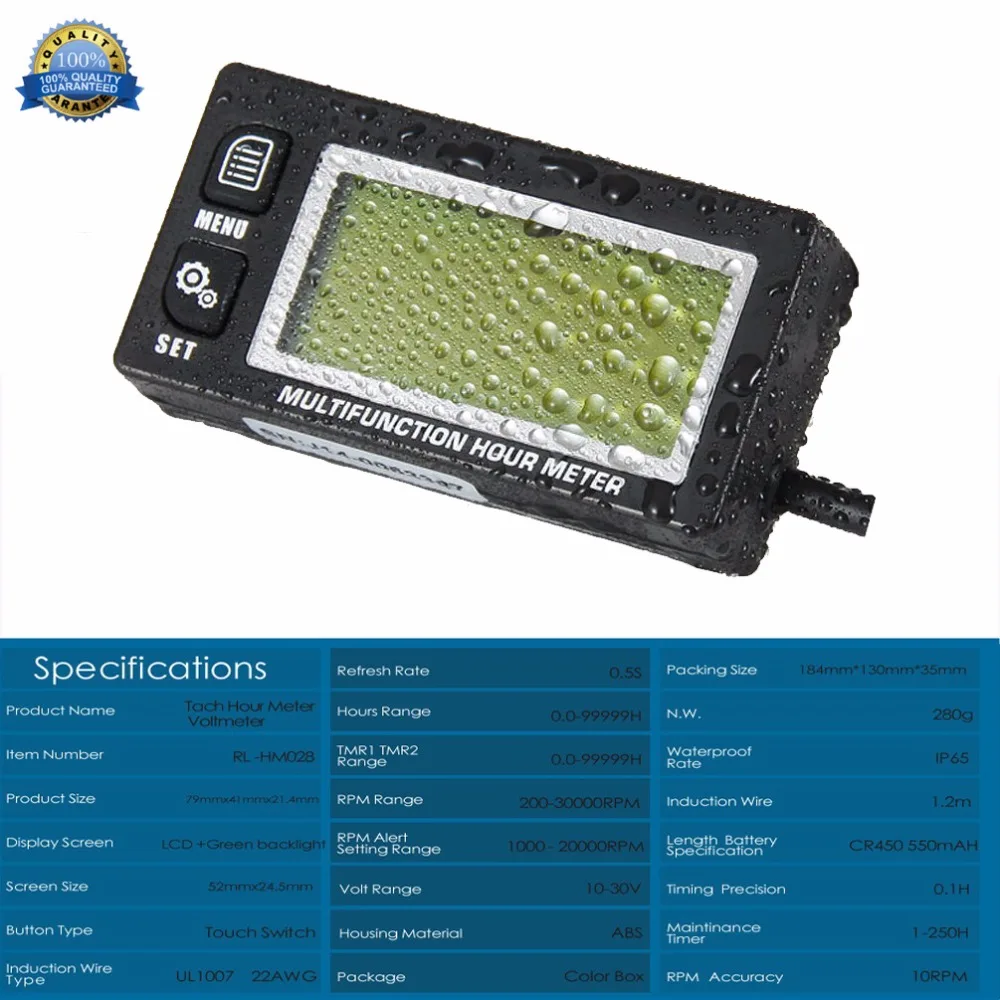 Функциональный цифровой индукционный бензиновый двигатель вольтметр со