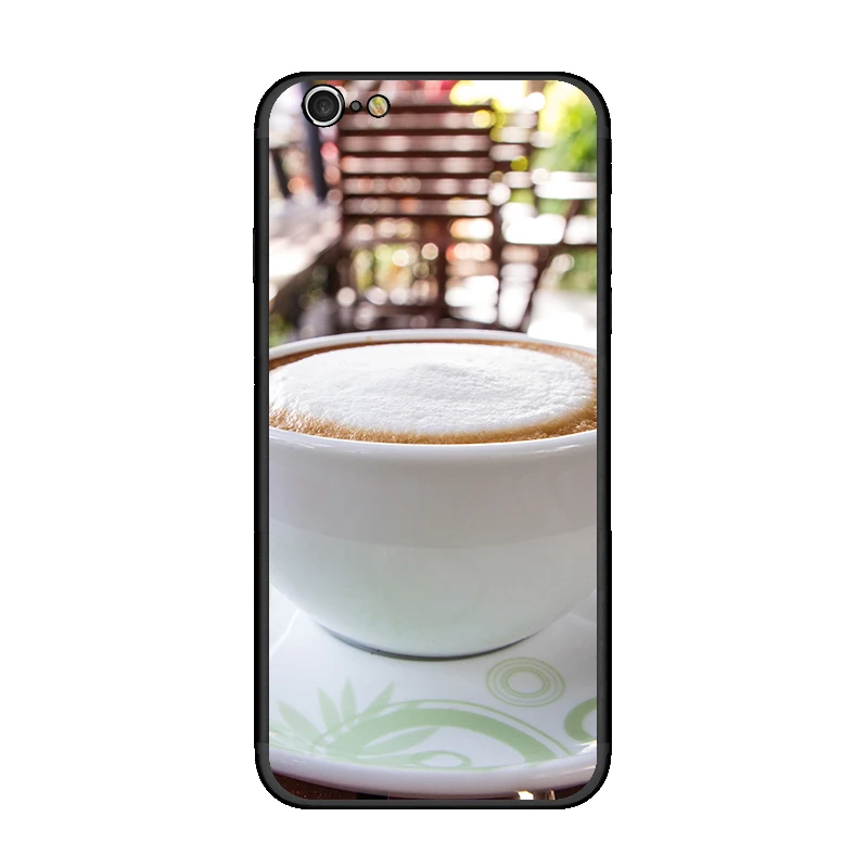 Bauqee Кофе принт Роскошный чехол для iPhone 7 плюс 6 6S крышка Мягкий силиконовый Iphone X 8