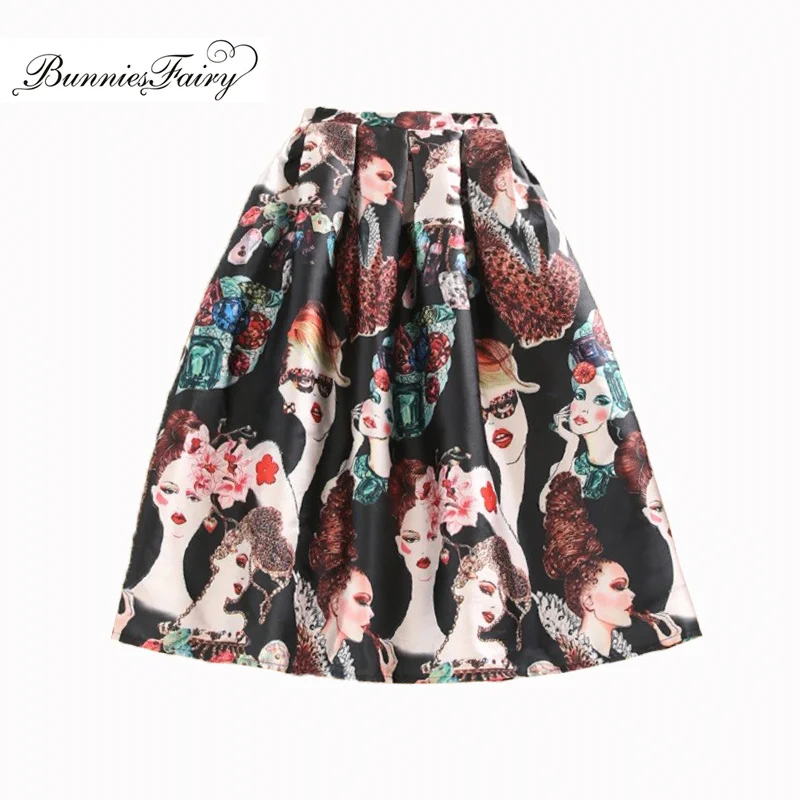 Юбка миди плиссированная с высокой талией принтом|party wear shirt|party dresses girlswear skirt |