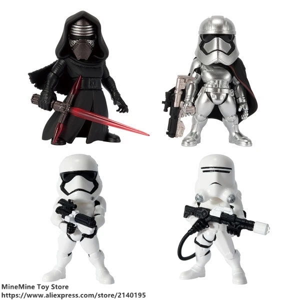 DISNEY Star Wars 4 шт./компл. Kylo Ren Stormtrooper Flametrooper Captain Phasma фигурку аниме Коллекционная