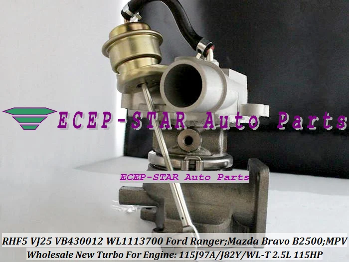 Турбокомпрессор RHF5 VJ25 VB430012 WL11 WL1113700 для FORD Ranger MAZDA Bravo B2500 MPV 115J97A J82Y WL T 2.5L 115HP|turbo