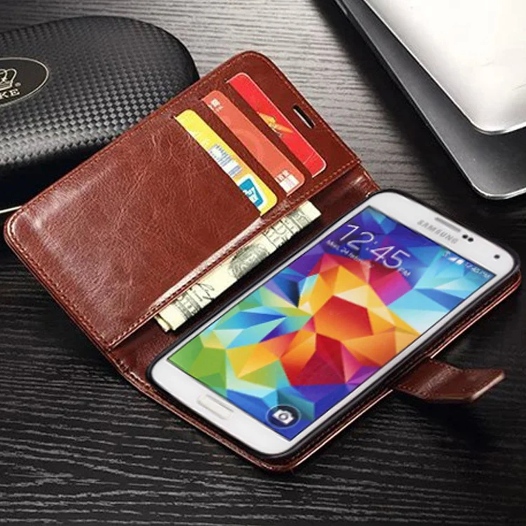 Роскошный кожаный чехол книжка для Samsung S5 мобильного телефона Galaxy Neo i9600 G900F G903F