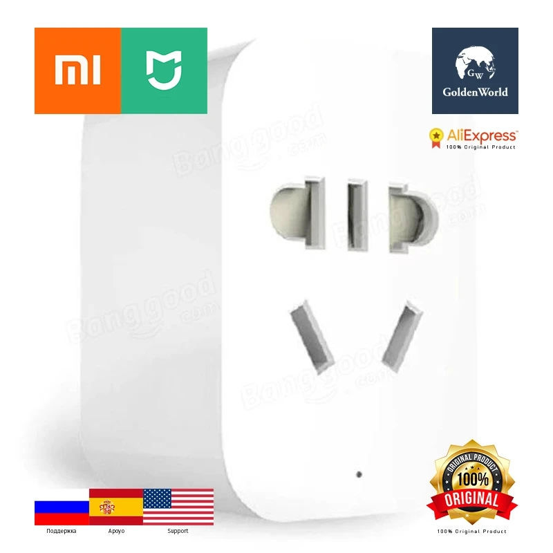 Оригинальный Xiaomi mijia умный дом zigbee версия Смарт гнездо работа с