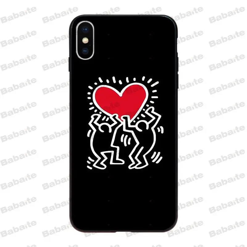 Мягкий силиконовый чехол Babaite Keith Haring из ТПУ для iPhone 8 7 6 6S Plus X Xs Xr XsMax 5 5S SE 5c Coque11 11pro 11promax