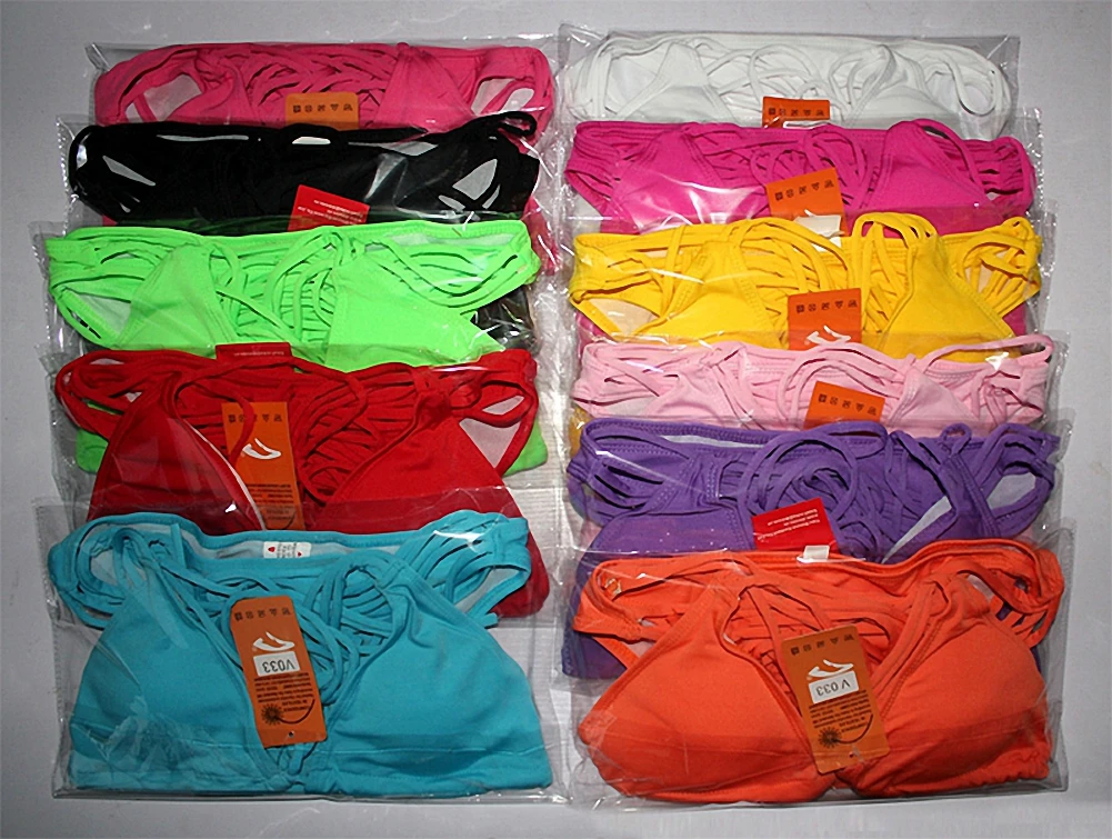 Пуш-ап микро мини бикини 2019 трусики Тонг для девушек треугольник женский