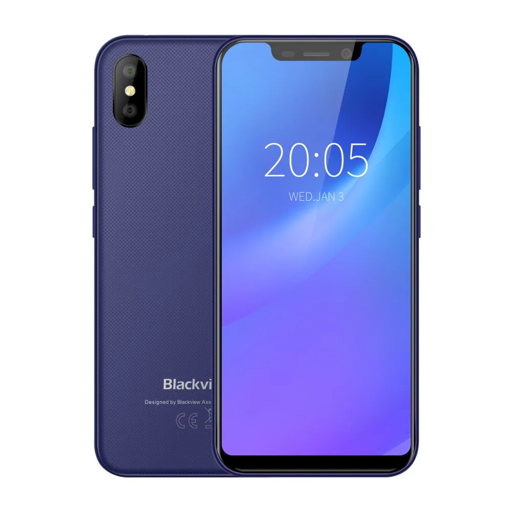Смартфон Blackview A30 Android 8 1 OS 5 'ཏ:9 QHD + MTK6580A 3 Гц 2 Гб 16 8.0MP 5.0MP Лицо ID красочный
