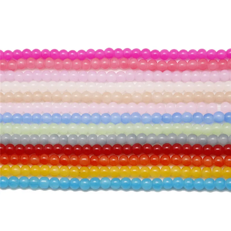 8 Colors 4mmx1mm 39cm/15.5&quot Approx 100pcs Round Glass Lacquered Beads Loose Spacer For Jewelry Making Bracelet DIY | Украшения и
