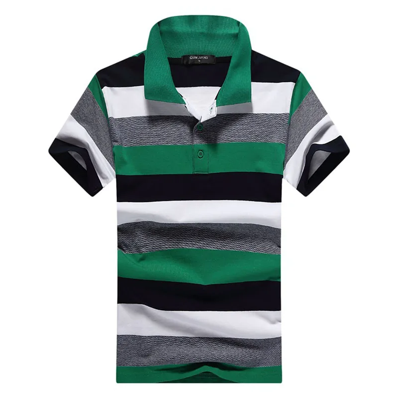Полосатая повседневная мужская рубашка поло брендовые Летние Стильные рубашки