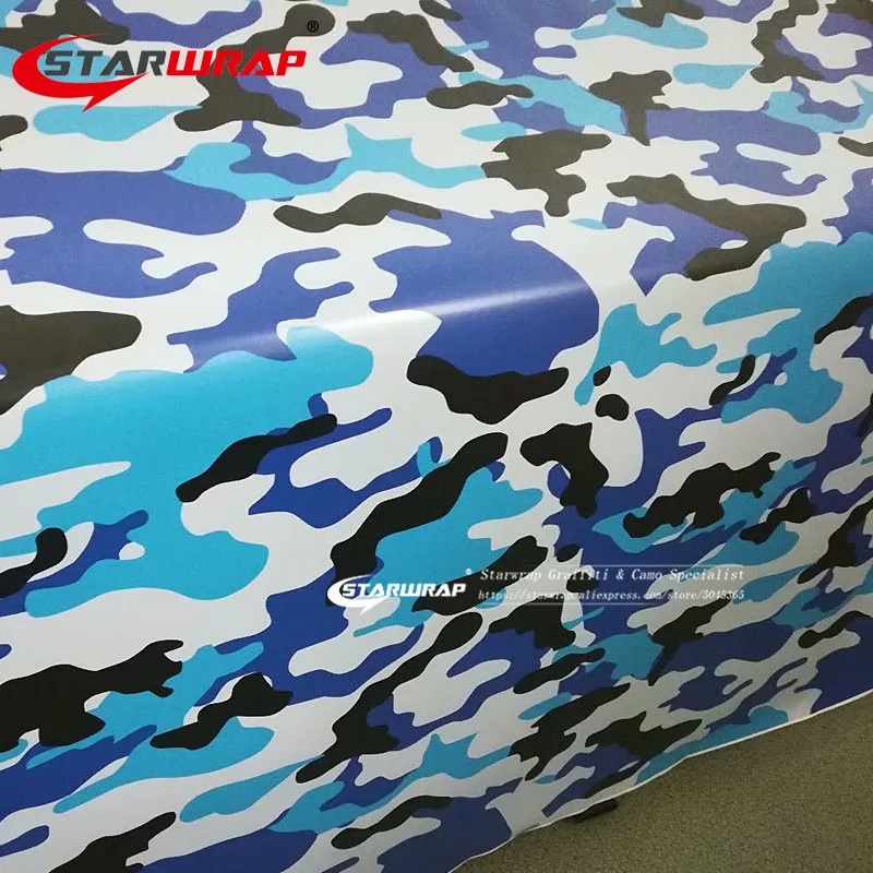 Starwrap новая синяя камуфляжная виниловая пленка для стайлинга без воздуха темно
