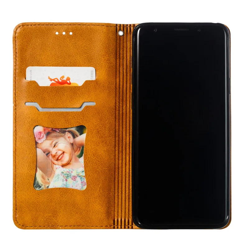 Чехол Etui S7 Edge A50 A70 A40 S10 E для Samsung Galaxy S8 S9 Plus M10 M20 роскошный кожаный чехол с откидной