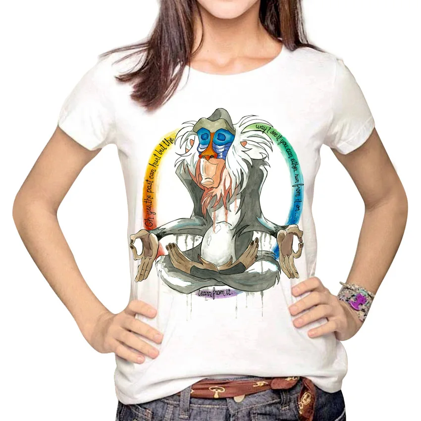 Новая футболка женская мода Rafiki Crew Neck Zen Фестивальная Одежда Harajuku ретро Топ