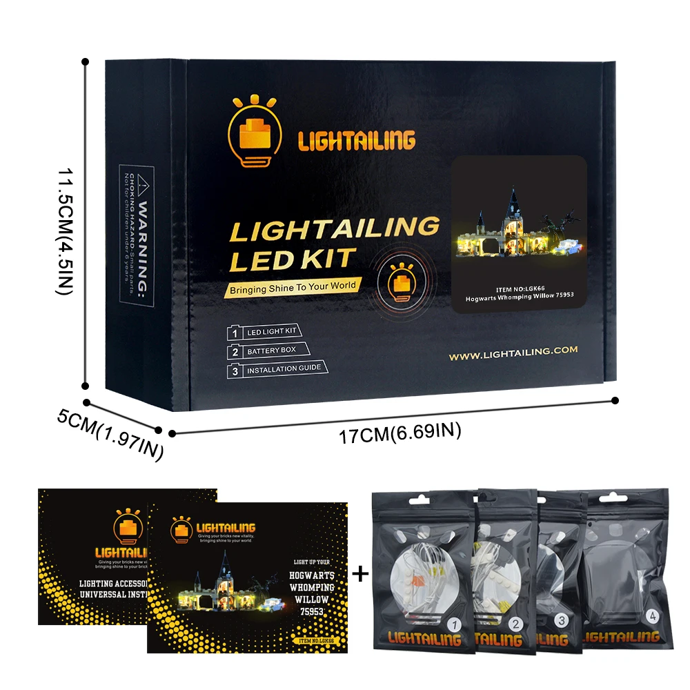 LED Light Set Светильник, светодиодный светильник, комплект для Хогвартс, Whomping Willow, светильник, совместимый с 75953(не включает модель - Цвет: LED Light Set