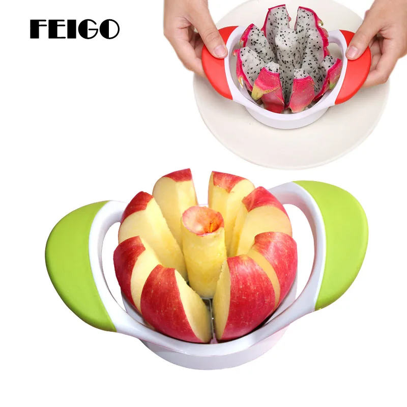 

FEIGO 1 Pcs Multifunctional Apple Cutter Corer Stainless Steel Apple Pear Core Remover Fruit Cutting Tools Kitchen Gadgets F1002